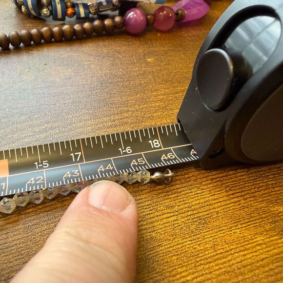 Vintage Clear Crystal Beaded Necklace Aurora Borealis Glass Statement Jewelry - Picture 8 of 12